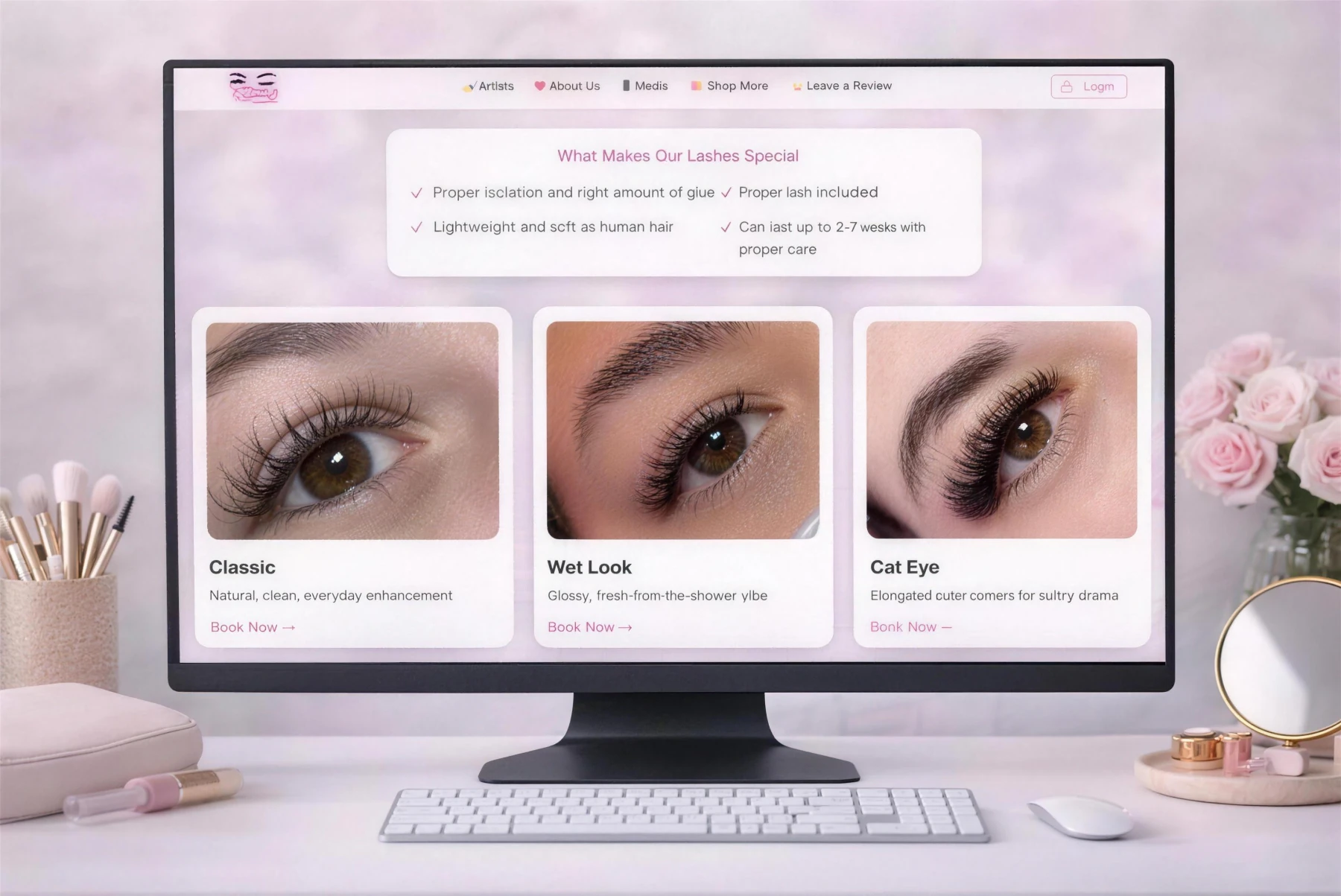 Lovely Lashes website design by DRYP Digital
